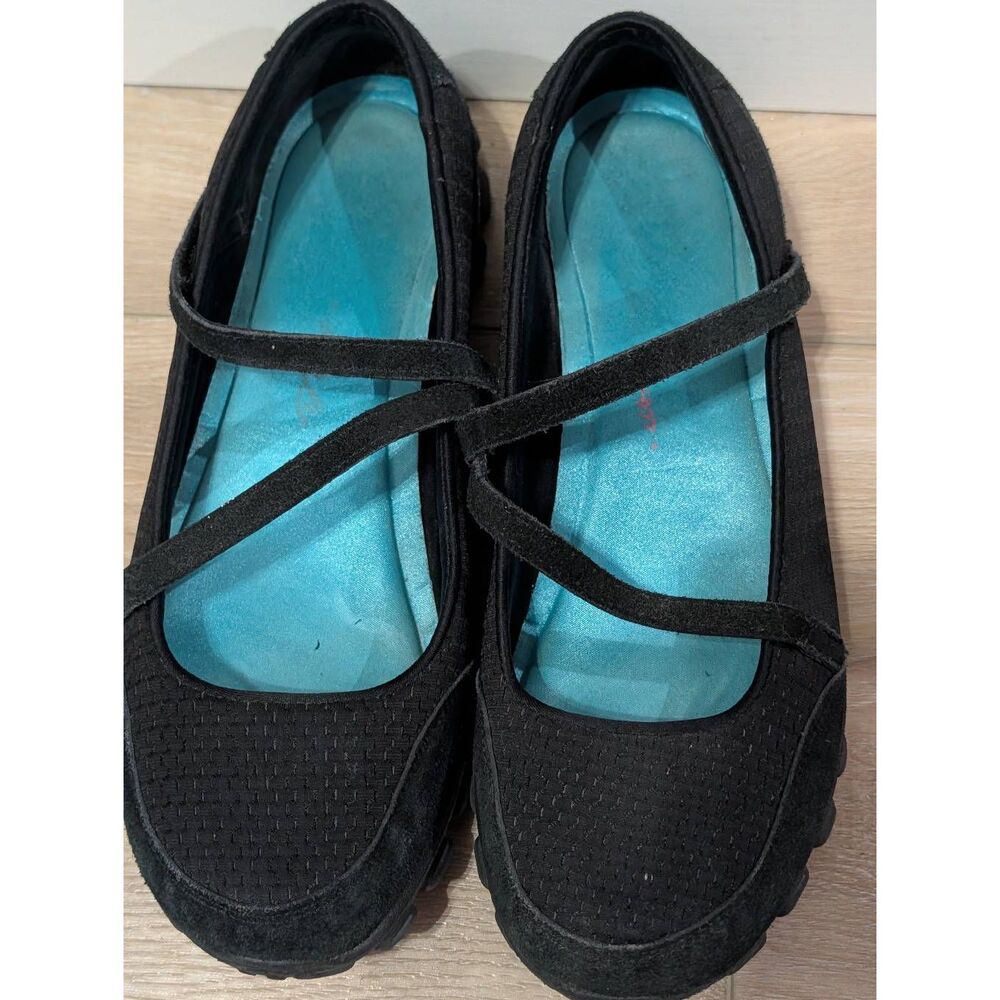 Skechers EZ Flex 2 Mary Jane Flats Black BBK Comfort Walking Shoes Women's 8.5 - Picture 9 of 12